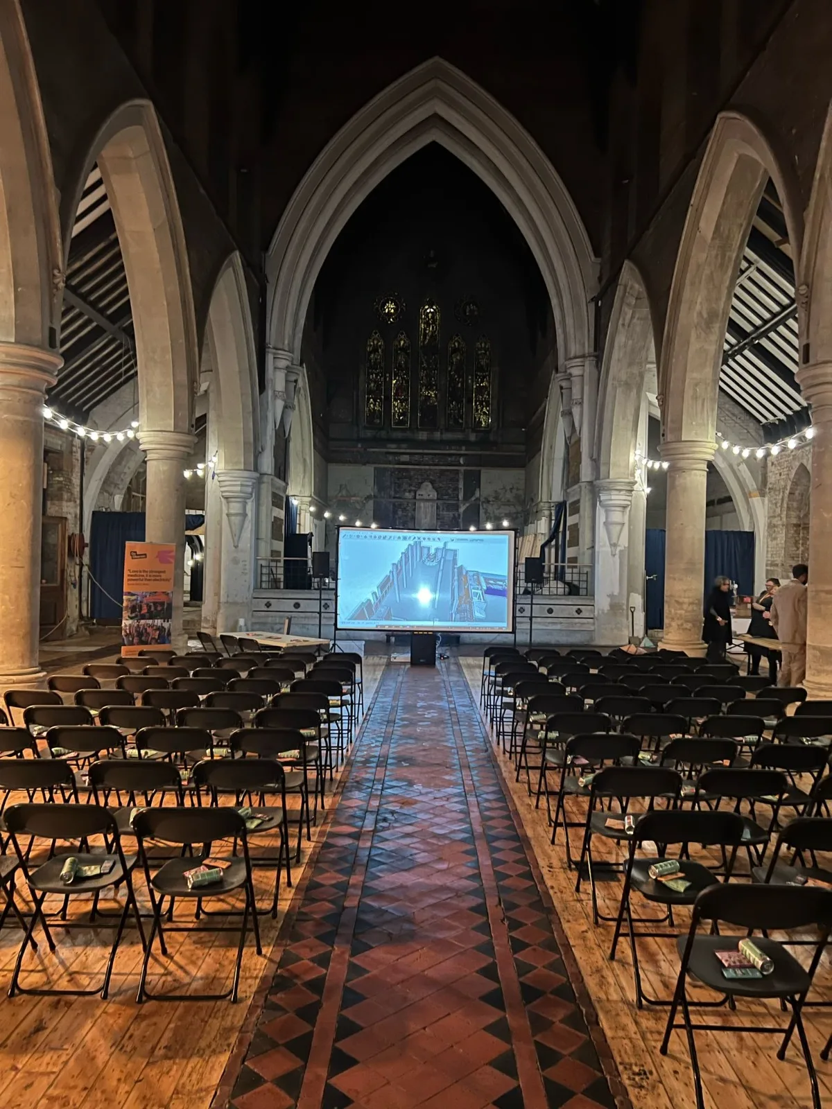Unique Event Venue with Stained-Glass Details, 650 sqm, pop up store in Greater London, second interior view