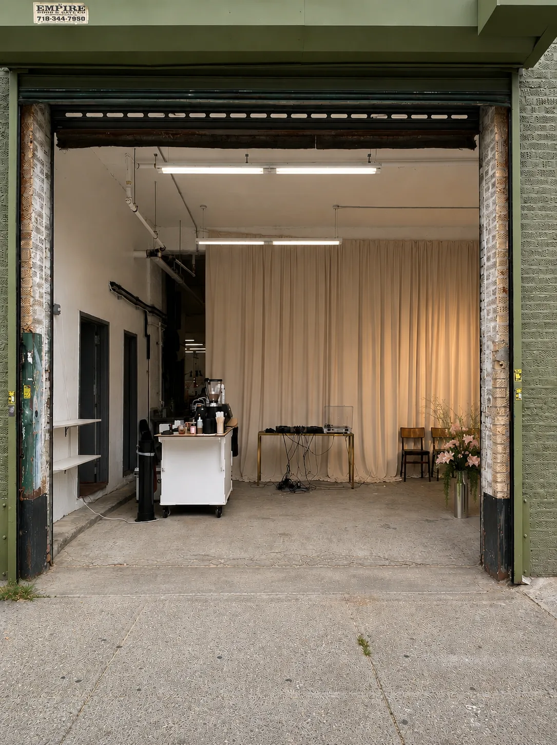 Versatile 600 sq ft Storefront Space in Williamsburg, 56 sqm, pop up store in Brooklyn, interior view