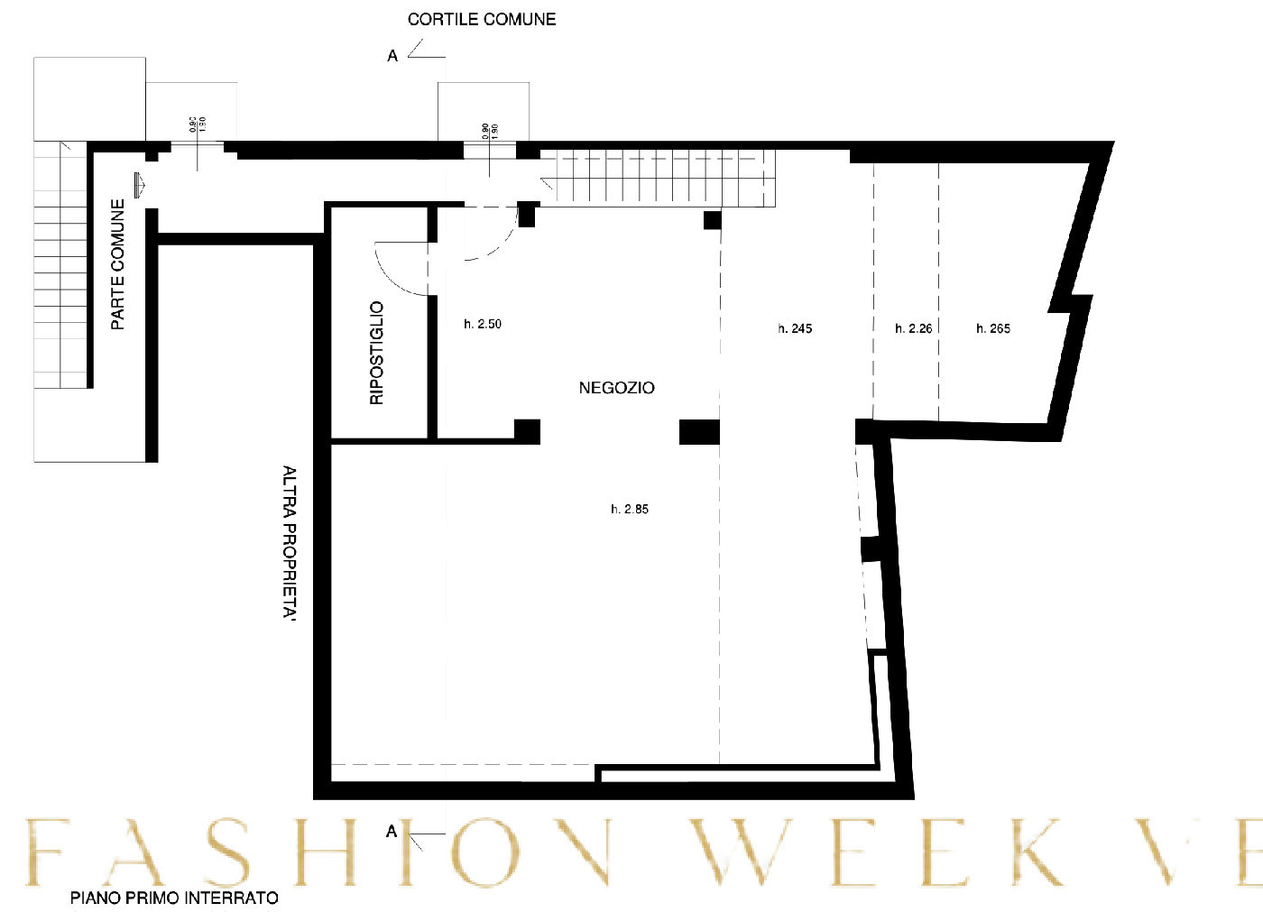 Versatile Art Gallery Space Over Two Floors, 203 sqm, art exhibition, pop-up rental in Milano, second interior view