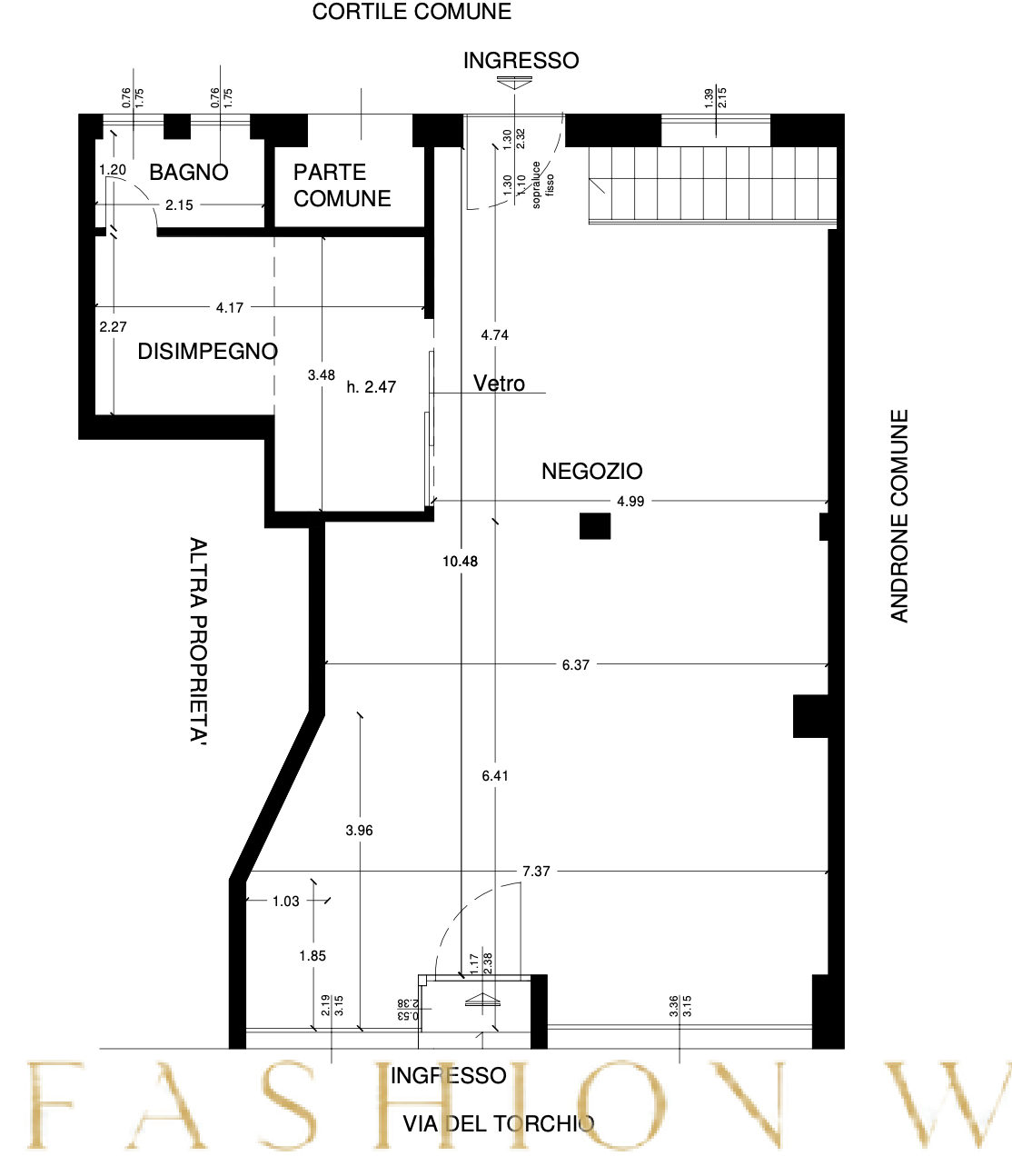 Versatile Art Gallery Space Over Two Floors, 203 sqm, art exhibition, pop-up rental in Milano, third interior view