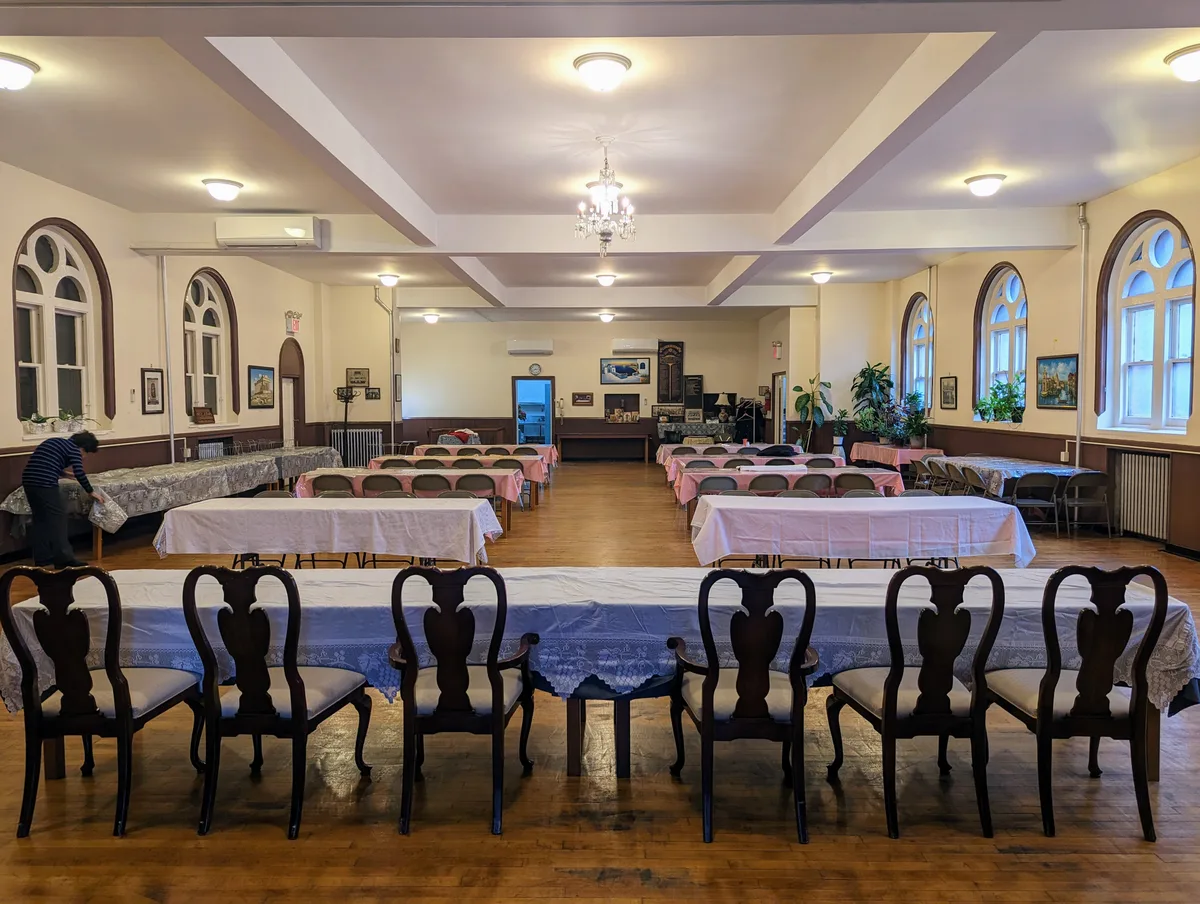 Versatile Church Hall in East Harlem, 297 sqm, corporate event, pop-up rental in New York, interior view