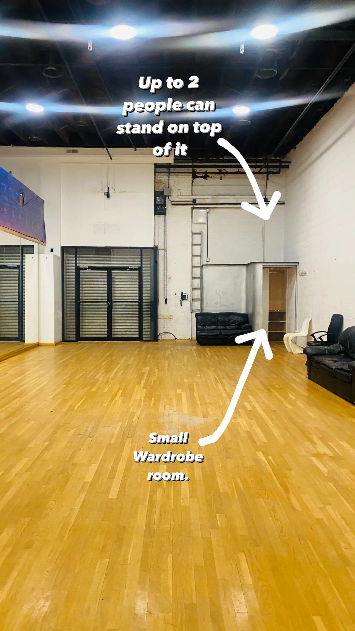 Versatile Dance Studio for Rehearsals and Photoshoots, 204 sqm, pop-up rental in Queens, interior view
