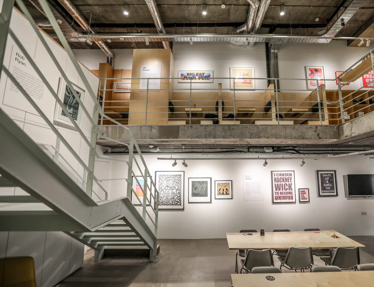 Versatile Event Space and Gallery in Shoreditch, 186 sqm, art exhibition, pop-up rental in Greater London, interior view