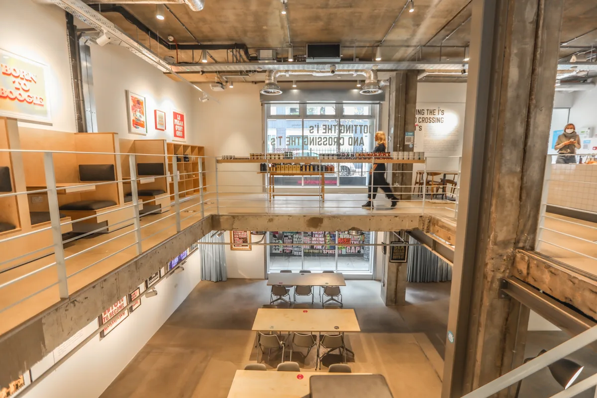 Versatile Event Space and Gallery in Shoreditch, 186 sqm, art exhibition, pop-up rental in Greater London, second interior v…