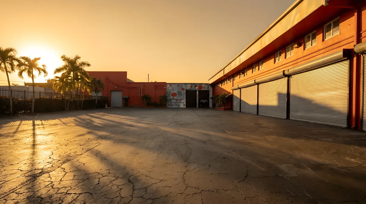 Versatile Event Space in Wynwood Arts District, 4258 sqm, retail activation, pop-up rental in Miami, interior view