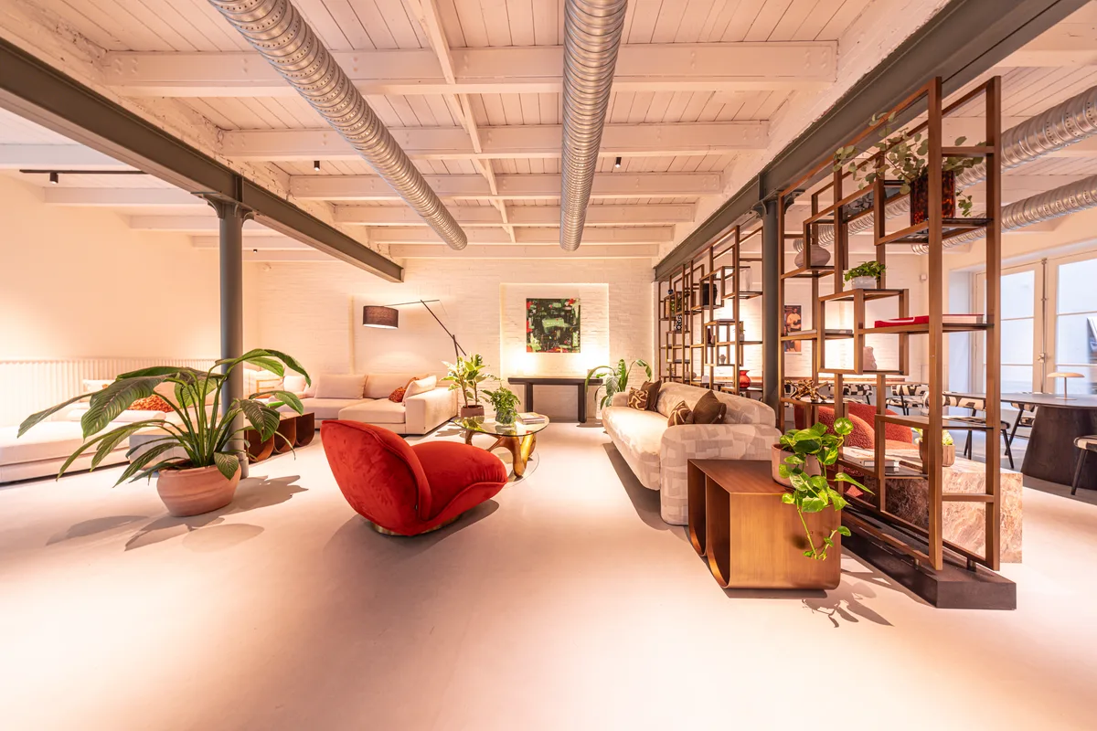 Versatile Event Space with Bar and Lounge, 227 sqm, private event, pop-up rental in Amsterdam, second interior view