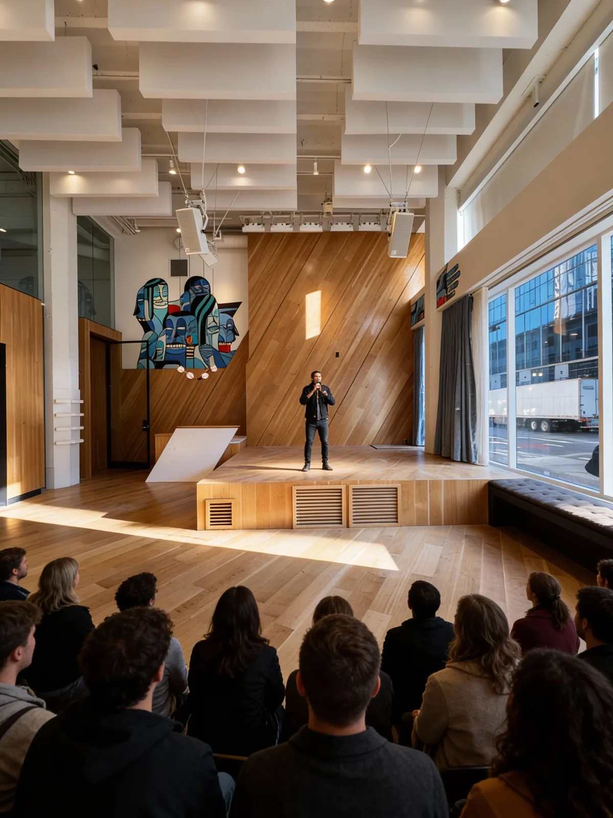 Versatile Two-Level Event Space in Downtown Oakland, 1096 sqm, pop up store, interior view