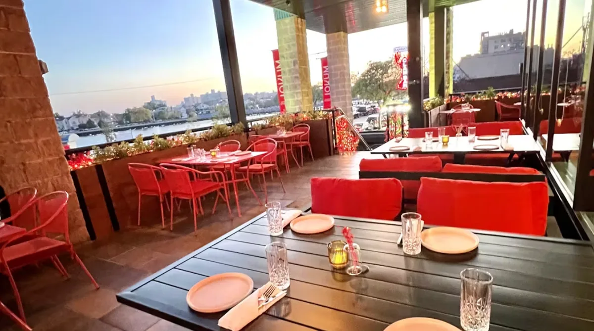 Waterfront Event Space with Mediterranean Cuisine in Brooklyn, 279 sqm, corporate event, pop-up rental