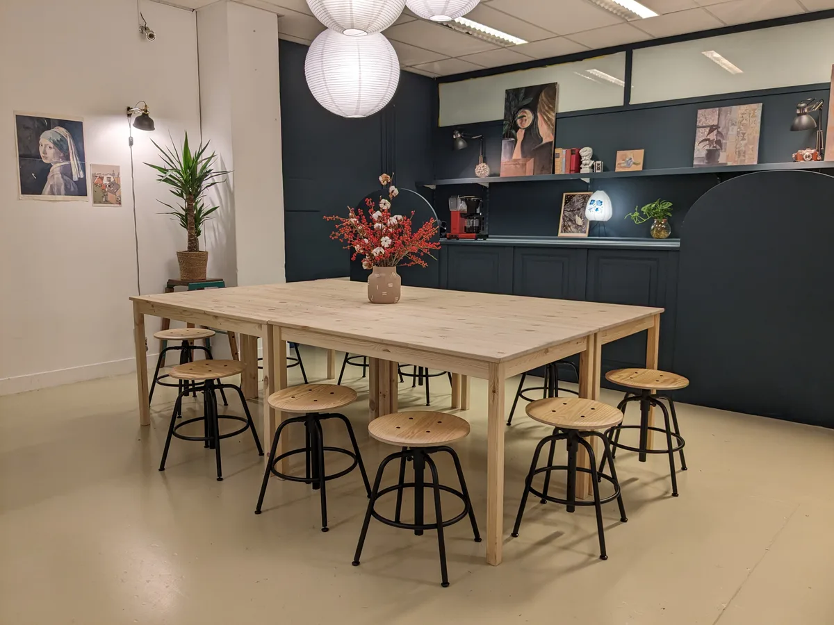 Well-Equipped Studio Space in Amsterdam, 35 sqm, workshop, pop-up rental, interior view