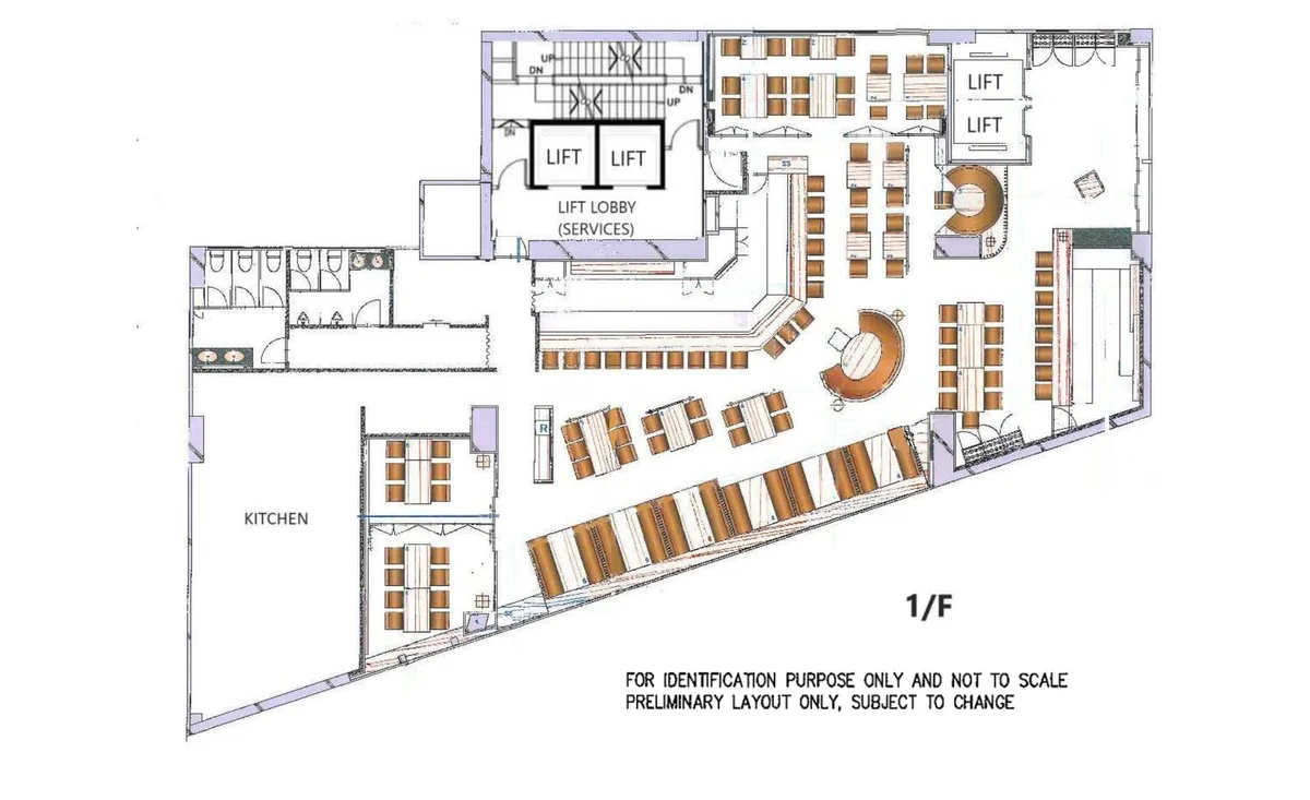 Well-Positioned F&B Unit Available in Central, 535 sqm, pop up store in Hong Kong, interior view
