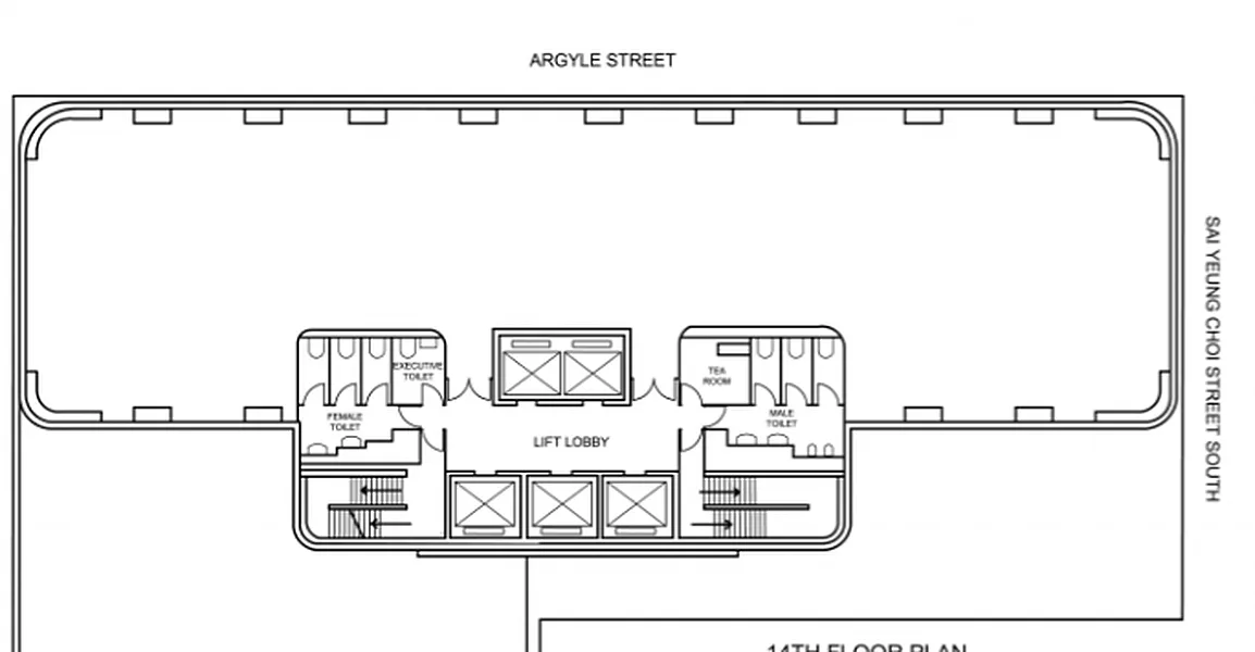 Whole Office Floor for Rent in Mong Kok, 554 sqm, corporate event, pop-up rental in Hong Kong, second interior view